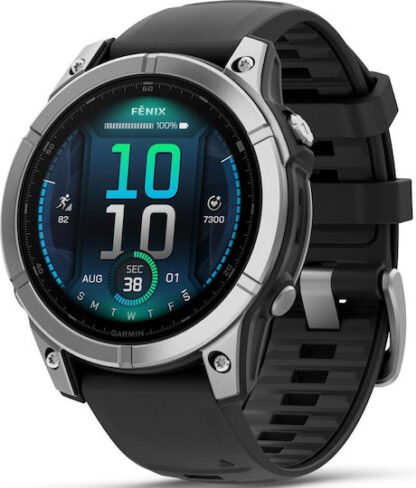 Garmin Fenix E 3.3 cm (1.3 ) AMOLED 47 mm Digital 454 x 454 pixels Touchscreen Stainless steel Wi-Fi GPS (satellite)