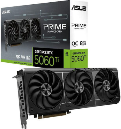 Asus GeForce RTX 5060 Ti 8GB GDDR7 Prime OC Edition Κάρτα Γραφικών Κωδικός: 90YV0MP0-M0NA00