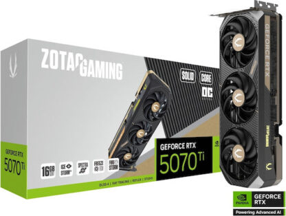 Zotac GeForce RTX 5070 Ti 16GB GDDR7 Κάρτα Γραφικών Κωδικός: ZT-B50710J2-10P