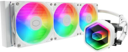 CoolerMaster MasterLiquid 360 Core II Υδρόψυξη Επεξεργαστή Τριπλού Ανεμιστήρα 120mm για Socket 1700/1200/115x με ARGB Φωτισμό Λευκή