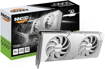 Inno 3D GeForce RTX 5060 Ti 16GB GDDR7 Twin X2 OC White Κάρτα Γραφικών Κωδικός: N506T2-16D7X-191073W