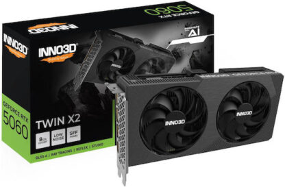 Inno 3D GeForce RTX 5060 8GB GDDR6 Twin X2 Κάρτα Γραφικών Κωδικός: N50602-08D7-195071N