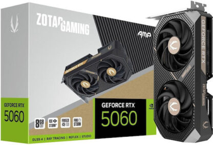 Zotac GeForce RTX 5060 8GB GDDR7 AMP Κάρτα Γραφικών Κωδικός: ZT-B50600F-10M
