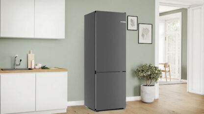Bosch Ψυγειοκαταψύκτης 440lt Total NoFrost Υ203xΠ70xΒ66.7εκ. Γκρι KGN49OCAF