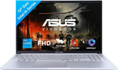 ASUS Vivobook 15 X1502VA-BQ681W i5-13420H 15.6 FHD IPS-level Panel 60Hz 250nits AG 16GB DDR4 SSD512 Intel UHD Graphics WLAN+BT Cam720p 42WHrs Win11 Cool Silver