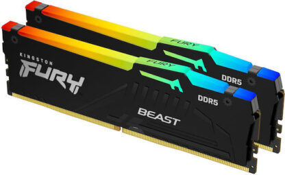 Kingston Technology FURY Beast 64GB 6000MT/s DDR5 CL36 DIMM (Kit of 2) RGB EXPO