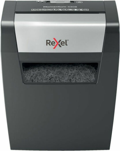 Rexel Καταστροφέας Εγγράφων Momentum X308 Cross Cut 8 Φύλλων με Κάδο 15lt
