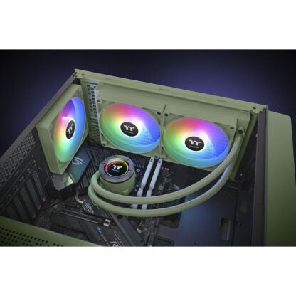 Thermaltake TH280 V2 Matcha Green Edition Υδρόψυξη Επεξεργαστή Διπλού Ανεμιστήρα 140mm για Socket AM4/AM5/1700/1200/115x με ARGB Φωτισμό Πράσινο