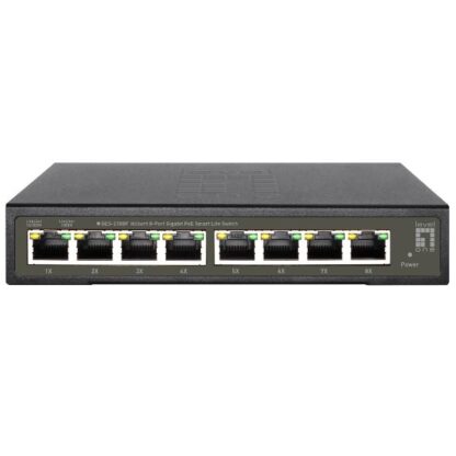 LEVELONE GES-2108P - SWICTCH HILBERT 8-PORTE GIGABIT SMART LITE POE 802.3at/af 112.8W, 8-P