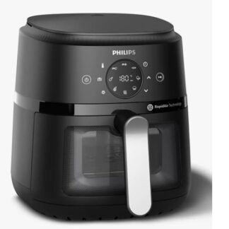 Tefal Easy Fry Silence EY5568E0 fryer Single 5 L Stand-alone Hot air fryer Black  Stainless steel