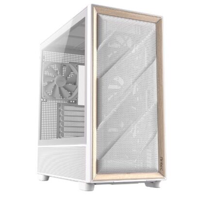 Antec Flux Gaming Midi Tower Κουτί Υπολογιστή με Πλαϊνό Παράθυρο Λευκό