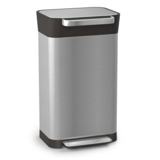 Joseph Joseph Κάδος Απορριμμάτων από Ανοξείδωτο Ατσάλι Ασημί με Πεντάλ 30lt