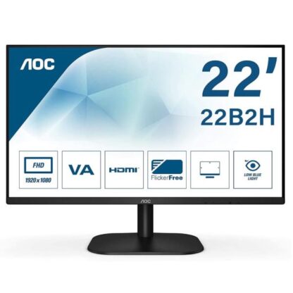 AOC 22B2H VA Monitor 21.5" FHD 1920x1080 με Χρόνο Απόκρισης 6.5ms GTG