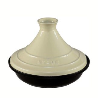 Staub Tajine 28cm round, cream cast iron, Tagine specialities