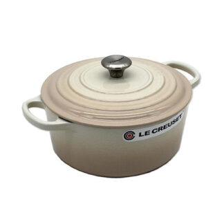 Le Creuset Signature Roaster round 22cm Meringue creme (21177227164430)