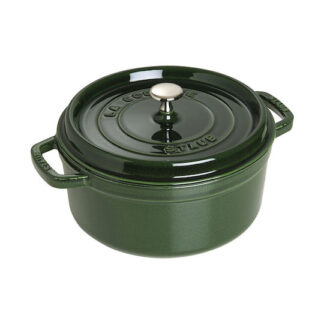 Staub La Cocotte 24cm rund Basilikum-Grün, Gusseisen
