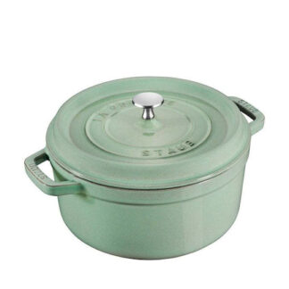 Staub La Cocotte 24cm rund Salbeigrün, Gusseisen