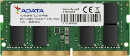 Adata Premier DDR4 με Module 1x32GB και Ταχύτητα 3200 για Laptop Κωδικός: AD4S320032G22-SGN
