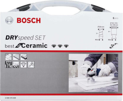 Bosch Σετ Ποτηροτρύπανα Καροτιέρας Ξηρής Κοπής με Διάμετρο 20mm για Μπετό και Πλακάκι