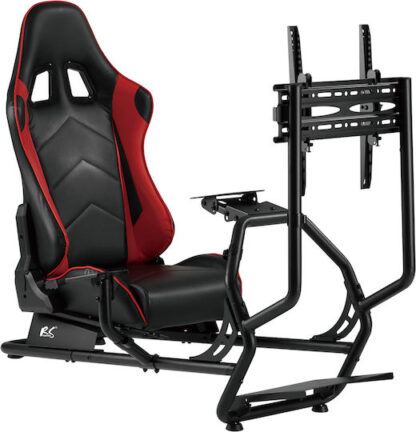 NanoRS RS160 Gaming Chair Racing Simulator Stand 3 in 1 PC Console Gamers Synthetic Leather Cover Steering Wheel Stand TV Bracket Up to 50  Max. Vesa 400x400