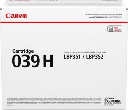 Canon 039H Γνήσιο Toner Laser Εκτυπωτή Μαύρο High Capacity 25000 Σελίδων (0288C002)