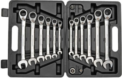 GEDORE red Ratchet Spanner Set metric  16-pieces