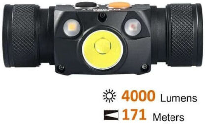 Acebeam Επαναφορτιζόμενος Φακός Κεφαλής LED IP68 με Μέγιστη Φωτεινότητα 4000lm Μαύρο Κωδικός: ACE-010