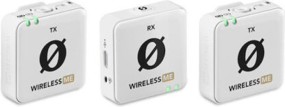RODE Wireless ME Dual White - compact wireless microphone system with two transmitters for two-channel recording