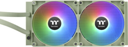 Thermaltake TH280 V2 Matcha Green Edition Υδρόψυξη Επεξεργαστή Διπλού Ανεμιστήρα 140mm για Socket AM4/AM5/1700/1200/115x με ARGB Φωτισμό Πράσινο
