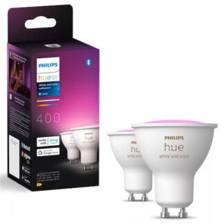 Philips Hue LED Lampe GU10 2er Set 400lm White Color Amb.