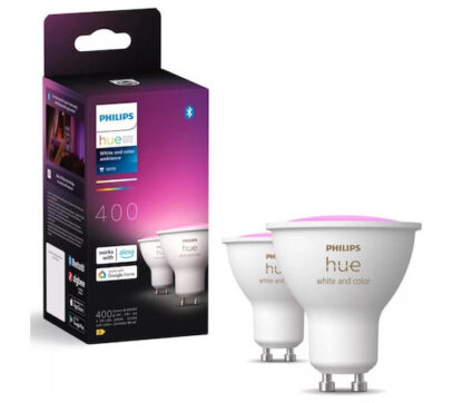 Philips Hue LED Lampe GU10 2er Set 400lm White Color Amb.