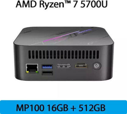 Blackview Mini PC MP100 Ryzen 7-5825U 16 GB DDR4 512GB SSD Windows 11 Pro Black