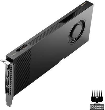 Graphics card PNY NVIDIA RTX 4000 Ada Generation  20 GB GDDR6 160-bit   PCIe 4.0 x16  Single Slot  4x Mini DP 1.4a  ATX - ATX bracket  1x 16-pin power supply cable  retial