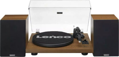 Lenco LS-480WD Πικάπ με Ενσωματωμένα Ηχεία Καφέ