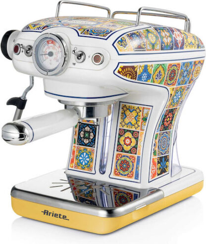 Ariete Positano 1389/1P Αυτόματη Μηχανή Espresso 850W Πίεσης 15bar για Cappuccino