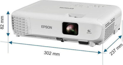 Epson EB-W53 Projector 3LCD με Ενσωματωμένα Ηχεία Λευκός