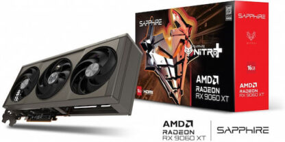 Sapphire Radeon RX 9060 XT 16GB GDDR6 NITRO+ Κάρτα Γραφικών Κωδικός: 11350-01-20G