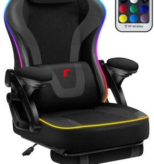 Huzaro Force 4.6 Καρέκλα Gaming με RGB Φωτισμό Λευκή