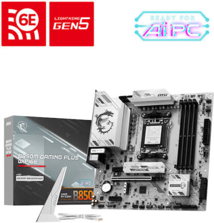MSI B850M GAMING PLUS WIFI6E AMD B850 Socket AM5 micro ATX
