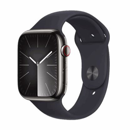 Watch Apple Watch Series 9 LTE 41mm Graphite Stainless Steel Case with Midnight Sport Band M/L - Graphite
