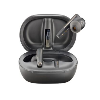 HP Voyager Free 60+ UC M Carbon Black Earbuds +BT700 USB-C Adapter +Touchscreen Charge Case Bluetooth Handsfree Ακουστικά με Θήκη Φόρτισης Μαύρα