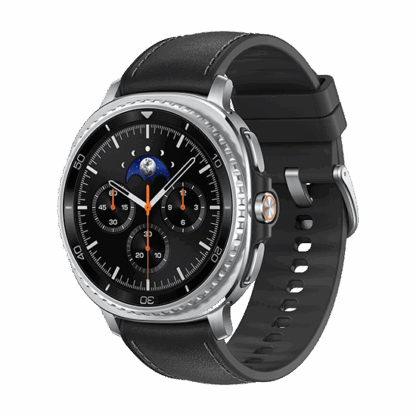 Samsung Galaxy Watch8 Classic Stainless Steel 46mm Αδιάβροχο με Παλμογράφο (Μαύρο)