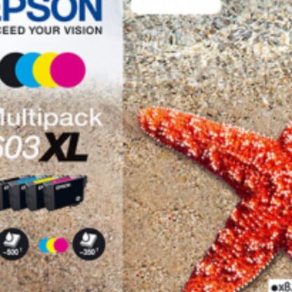 Epson 603XL Γνήσιο Πακέτο 4 Μελανιών Εκτυπωτή InkJet Κίτρινο / Κυανό / Ματζέντα / Μαύρο (C13T03A64010)