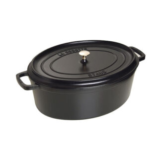 Staub La Cocotte 41cm oval schwarz, Gusseisen