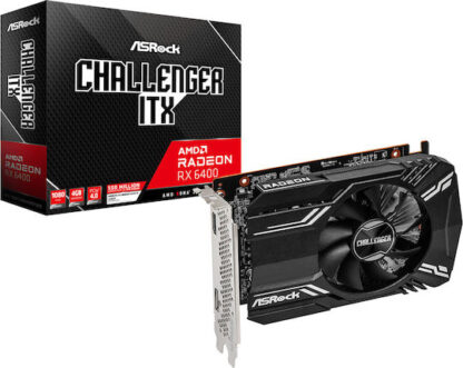 ASRock Radeon RX 6400 4GB GDDR6 Challenger ITX Κάρτα Γραφικών Κωδικός: 90-GA3CZZ-00UANF