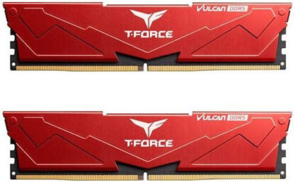 DDR5 32GB KIT 2x16GB PC 6400 Team T-Force Vulcan FLRD532G6400HC40BDC01 rot