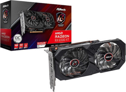 ASRock Radeon RX 6500 XT 8GB GDDR6 Phantom Gaming OC Κάρτα Γραφικών Κωδικός: 90-GA3VZZ-00UANF