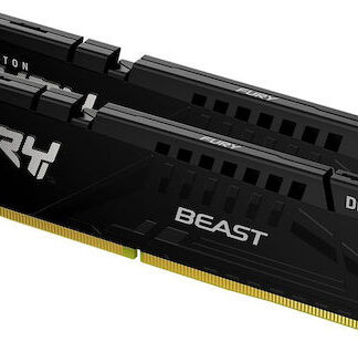 Kingston Fury Beast DDR5 64GB RAM με 2x32GB Modules και Ταχύτητα 6000 για Desktop Κωδικός: KF560C30BBK2-64