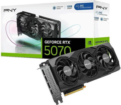 PNY GeForce RTX 5070 12GB GDDR7 VERTO OC Κάρτα Γραφικών Κωδικός: VCG507012TFXPB1-O