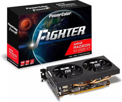 PowerColor Radeon RX 6500 XT 8GB GDDR6 Fighter Κάρτα Γραφικών Κωδικός: AXRX 6500 XT 8GBD6-DH/OC